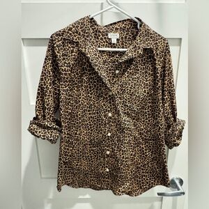J.Crew Leopard Print Shirt